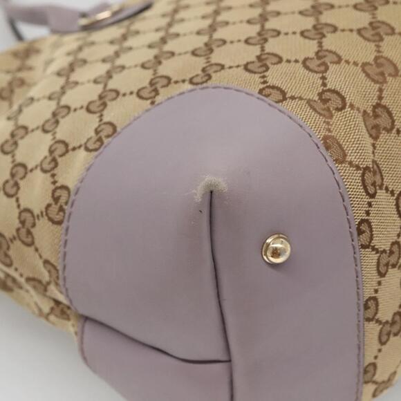 GUCCI GG Canvas Tote Bag Beige Gold - Picture 13 of 16